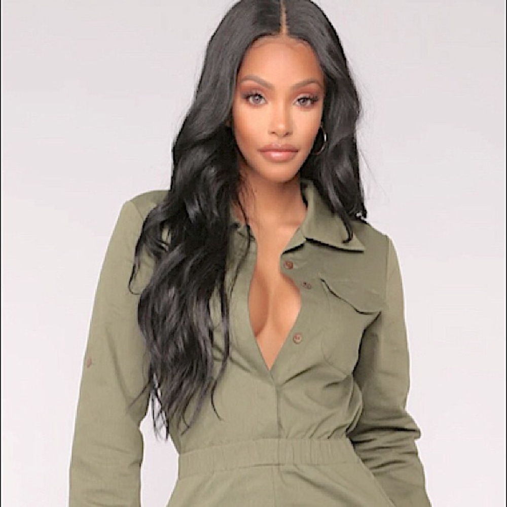 Fashionnova Long sleeve aviation jumpsuit
